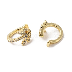 Clear Cubic Zirconia Arrow Cuff Earrings&nbsp;EJEW-R150-15G