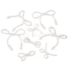 8Pcs 4 Styles Plastic Imitation Pearl Beaded Bowknot Ornament Accessories&nbsp;KY-TA0001-40