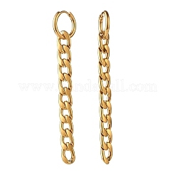 304 Stainless Steel Curb Chain Dangle Huggie Hoop Earrings&nbsp;EJEW-JE04730-01