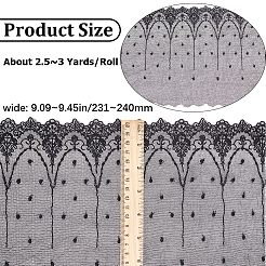 Flower Pattern Polyester Mesh Tulle Fabric&nbsp;DIY-WH0308-323A
