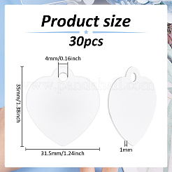 30Pcs Blank Double-sided Heat Transfer Aluminium Pendants&nbsp;DIY-BC0012-89C
