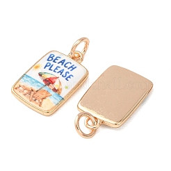 Printed Brass Pendants&nbsp;KK-CBA3895-01D-G