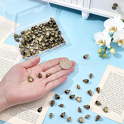 120Pcs 3 Styles CCB Plastic with Alloy Cord Ends&nbsp;FIND-WR0013-11