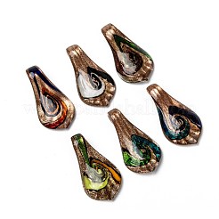Handmade Gold Sand Lampwork Big Pendants&nbsp;LAMP-S081-4-B