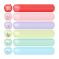 300Pcs 6 Colors PVC Yin-yang Gift Resealable Bags&nbsp;ABAG-PH0001-65B