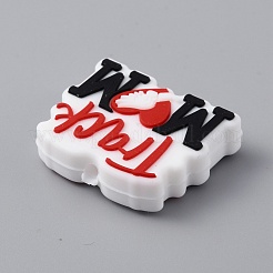 Word Track Mom Silicone Beads&nbsp;SIL-WH0002-91