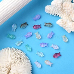 35Pcs Transparent Spray Painted Glass Beads&nbsp;GLAA-YW0001-69