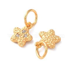 Brass Micro Pave Cubic Zirconia Charms&nbsp;KK-C157-44G