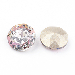 Pointed Back & Back Plated Glass Rhinestone Cabochons&nbsp;RGLA-J012-10mm-001RP