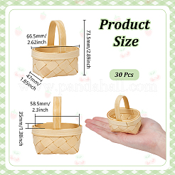 30Pcs Bamboo Weaving Basket Mini Model&nbsp;AJEW-AR0005-18