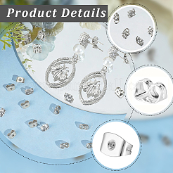 100Pcs Brass Friction Ear Nuts&nbsp;KK-BBC0028-59S