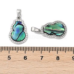Brass Micro Pave Clear Cubic Zirconia Pendants&nbsp;KK-Q030-08P