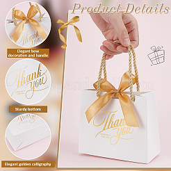 80Pcs Gold Stamping Thank You Paper Gift Packing Tote Bags&nbsp;ABAG-WA0001-05