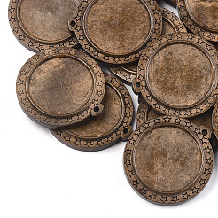 Wooden Pendant Cabochon Settings&nbsp;WOOD-S044-25