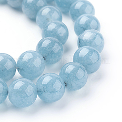 Natural White Jade Beads Strands&nbsp;G-G051-R1-10mm