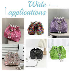 2Pcs Alloy Bucket Bag Drawstring Chains&nbsp;DIY-WR0003-08P