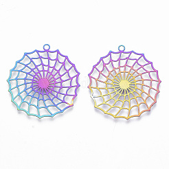 Ion Plating(IP) 201 Stainless Steel Filigree Pendants&nbsp;X-STAS-T057-20
