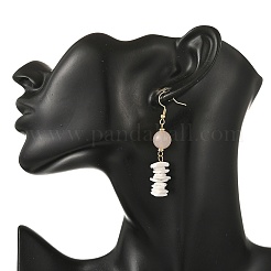Natural Sea Shell Square Heishi Beads Dangle Earrings and Bracelets&nbsp;SJEW-JS01388