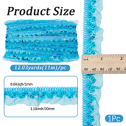 Chinlon Pleated Lace Trim&nbsp;OCOR-WH20012-21I