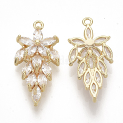 Brass Micro Pave Cubic Zirconia Pendants&nbsp;ZIRC-K082-019A