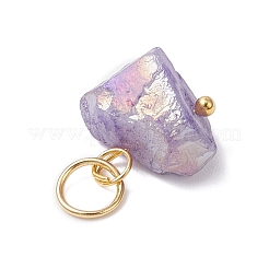 Electroplated Natural Quartz Pendants&nbsp;PALLOY-JF04535-01
