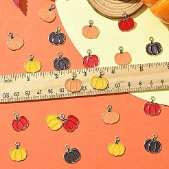 24Pcs 4 Colors Thanksgiving Day Theme Alloy Enamel Pendants&nbsp;ENAM-YW0005-32