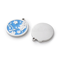 304 Stainless Steel Enamel Pendants&nbsp;STAS-M102-22P-01