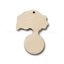 Ball Single Face Printed Wood Pendants&nbsp;WOOD-H102-02E