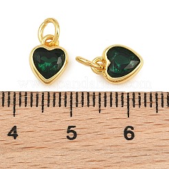 Brass Pave Cubic Zirconia Charms&nbsp;CU-CBA3D67-09G-05