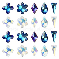 11Pcs K9 Glass Rhinestone Pendants&nbsp;GLAA-TZ0001-02