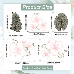 5Pcs Organza Flower & Leaf&nbsp;DIY-WH0622-250