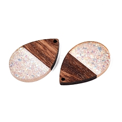 Epoxy Resin & Walnut Wood Pendants&nbsp;RESI-T057-11E