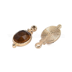 Natural Tiger Eye Faceted Pendans&nbsp;KK-L218-003G-05