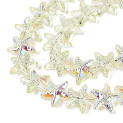 Electroplate Transparent Glass Beads Strands&nbsp;EGLA-Q136-01A-05