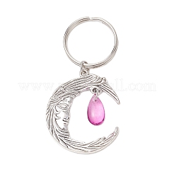 Gradient Color Baking Paint Transparent Glass Keychains&nbsp;KEYC-JKC01243