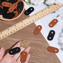 50Pcs 2 Colors Oval PU Leather Label Buckle&nbsp;FIND-CL0001-58