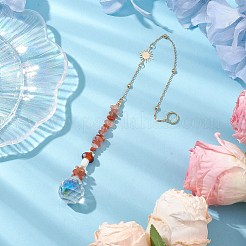 Natural Agate Chip Hanging Ornaments&nbsp;HJEW-TA00262-03