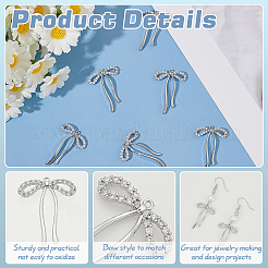 6Pcs Brass with Rhinestone Pendants&nbsp;KK-BC0014-26P