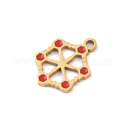 Christmas 304 Stainless Steel Enamel Pendants&nbsp;LS-STAS-B116-03F-G
