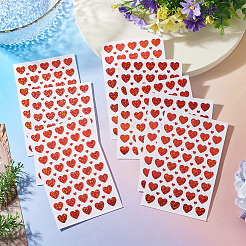 Heart Plastic Stickers&nbsp;DIY-TADJ0002-006B
