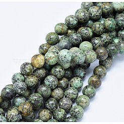 Natural African Turquoise(Jasper) Beads Strands&nbsp;G-D840-90-4mm