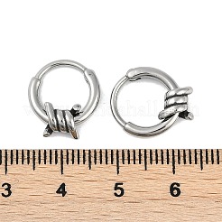 Knot 316 Surgical Stainless Steel Hoop Earrings&nbsp;EJEW-G416-30AS