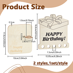 Happy Birthday Laser Cut Wooden Money Holder Display Stands&nbsp;AJEW-FG0004-31