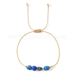 Adjustable Natural Lapis Lazuli Braided Bead Bracelets&nbsp;DH2886-9