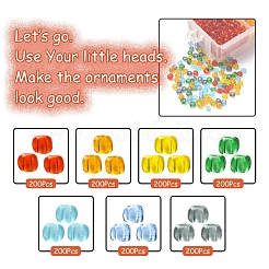 1400Pcs 7 Colors Glass Seed Beads&nbsp;SEED-YW0001-81