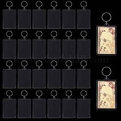24 Bags Acrylic & Iron Photo Frame Keychains&nbsp;AJEW-GL0003-43