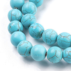 Synthetic Turquoise Beads Strands&nbsp;X-TURQ-S192-10mm-2