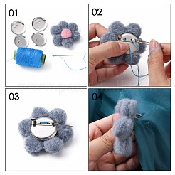 Platinum Plated  Iron DIY Iron Brooch Findings&nbsp;X-E069Y