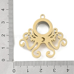 Ion Plating(IP) 304 Stainless Stee Locket Pendants&nbsp;STAS-S132-02G