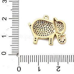 Brass Micro Pave Cubic Zirconia Pendants&nbsp;KK-L229-055G